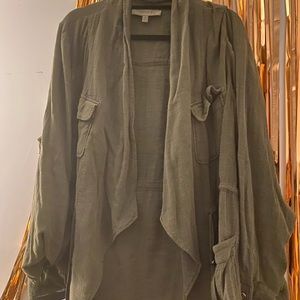 Light open jacket in khaki green